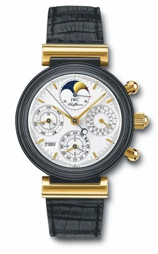 IWC Da Vinci Perpetual Black Ceramic / Yellow Gold / White / English IW3755-03 (IW375503)